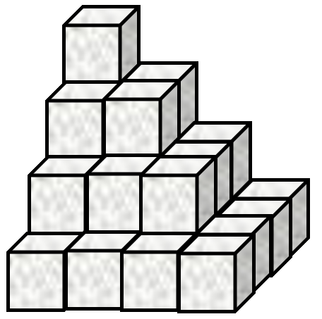 Stacked sugar cubes